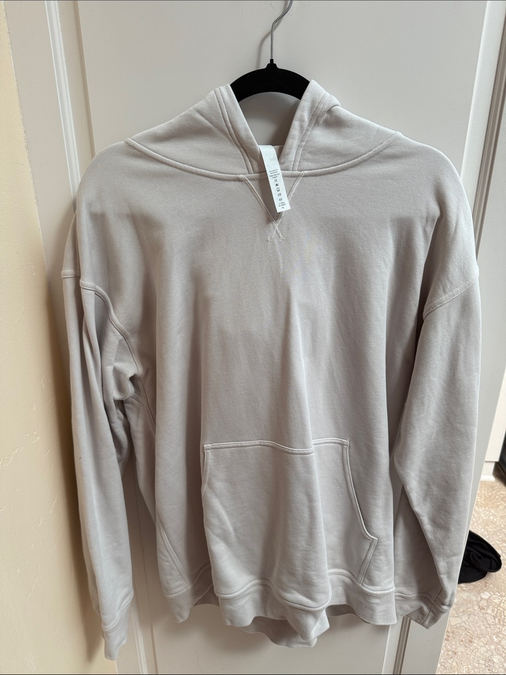 lululemon bone colored terry cotton hoodie